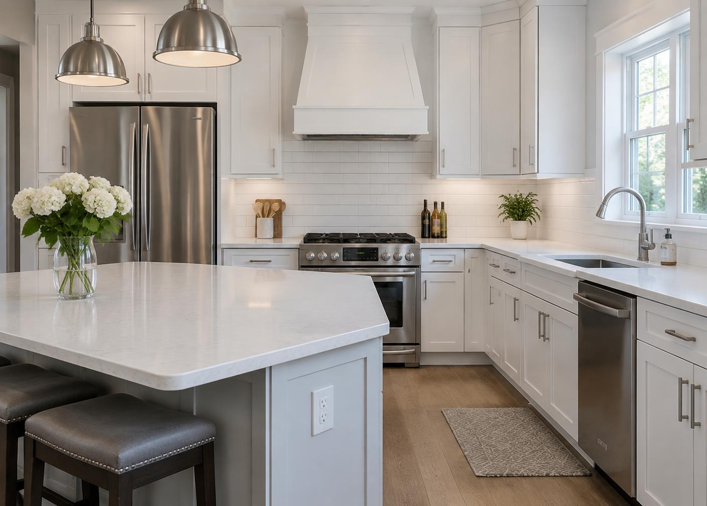 Kitchen cabinets — After